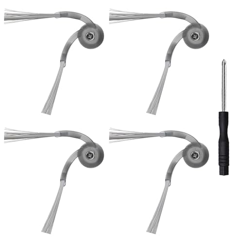 APZOVO 4 Stück Seitenbürste Zubehör für Roborock Qrevo Curv/Qrevo Edge/Saros Z70/Saros 10/Saros 10R/QV 35S/QV 35A/Q10 S5/Q10 X5/Q7 M5/Q7 L5 Saugroboter von APZOVO