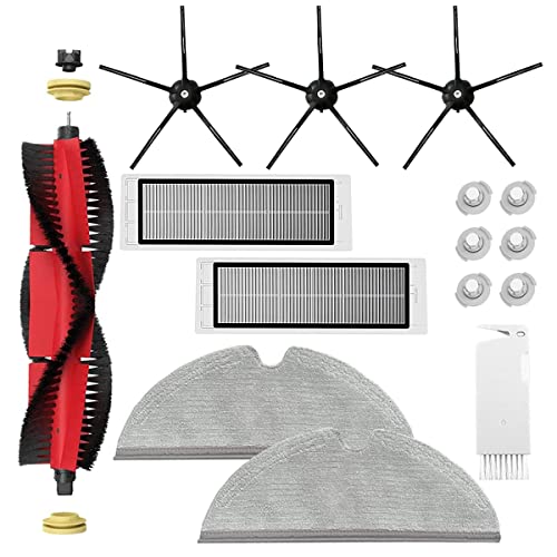 APZOVO Zubehör kit für Xiaomi Roborock S5 Max S6 Max S6 Pure S6 MaxV S50 S51 S55 S60 S65 S5 S6 Staubsauger, Ersatzteile für Roborock Hauptbürste HEPA-Filter Seitenbürsten Wischtücher von APZOVO