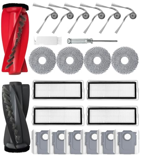 APZOVO Zubehörset für Roborock Qrevo Curv/Qrevo Curv S5X / Qrevo Edge/Qrevo Edge S5A Saugroboter, 1 Hauptbürste 6 Staubbeutel 4 Wischpad 4 HEPA Filter 6 Seitenbürste APZOVO Zubehörset für Roborock Qrevo Curv/Qrevo Curv S5X / Qrevo Edge/Qrevo Edge S5A Saugroboter, 1 Hauptbürste 6 Staubbeutel 4 Wischpad 4 HEPA Filter 6 Seitenbürste von APZOVO