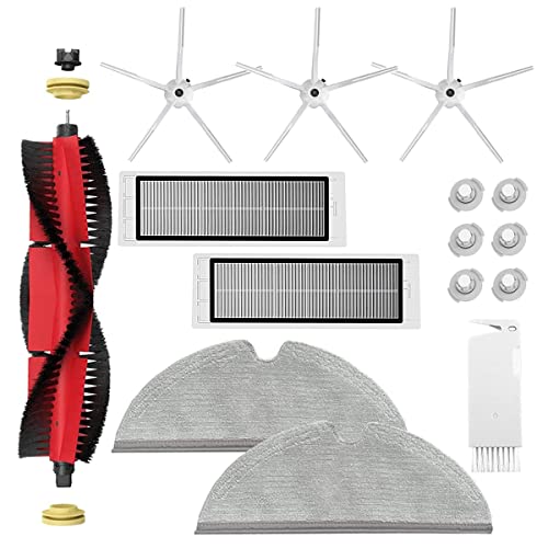 APZOVO Zubehör kit für Xiaomi Roborock S5 Max S6 Max S6 Pure S6 MaxV S50 S51 S55 S60 S65 S5 S6 Staubsauger, Ersatzteile für Roborock Hauptbürste HEPA-Filter Seitenbürsten Wischtücher von APZOVO