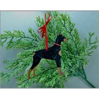 Dobermann Pinscher Ornament/Magnet, Personalisiertes Geschenk, Hund Weihnachtsdekor, Haustier Portrait, Handbemalt Ornament, Geschenk Für von APaintedDog