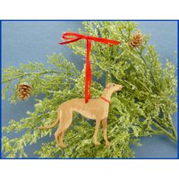 Windhund Ornament/Magnet, Personalisierte Geschenk, Hund Weihnachtsdekor, Haustier Portrait, Handbemalt Dekor, Geschenk Des Hundeliebhabers, Der von APaintedDog