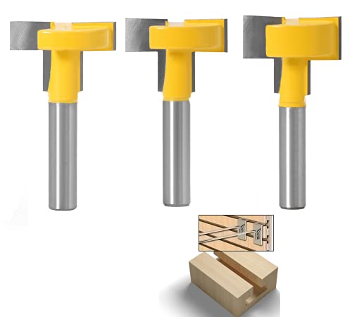 APlus 3-tlg 8 mm T-Track Router mit T-Nut Router Bits Set, Nutfräser, Fräser für Oberfräse von APlus