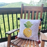 Häkeln Ananas Kissenbezug - C2C Häkeln Kissen von APlushPineapple