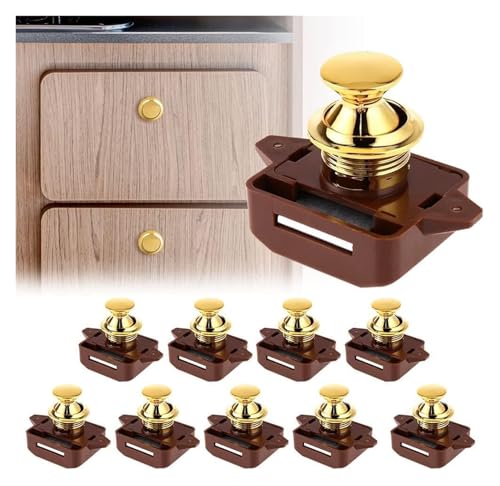 10 Stück Druckknopf-Verriegelung, Pop-Up-Schranktürknauf, passend for 15–18 mm Dicke, for Wohnmobil, Boot, Van, Yacht, Campervan, Yacht, Schranktür 10 Stück Druckknopf-Verriegelung, Pop-Up-Schranktürknauf, passend for 15–18 mm Dicke, for Wohnmobil, Boot, Van, Yacht, Campervan, Yacht, Schranktür von AQCDPJYU