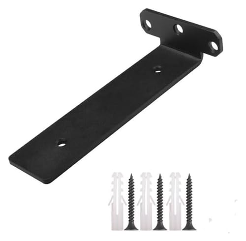 2 Stück 5 Zoll dekorative Wandhalterungen, Wandmontierte schwebende Regalhalterungen for L-förmige Hochleistungsmöbel-Stützbeschläge DIY offene Regale, Schwarz, B(G6 2Pcs) von AQCDPJYU