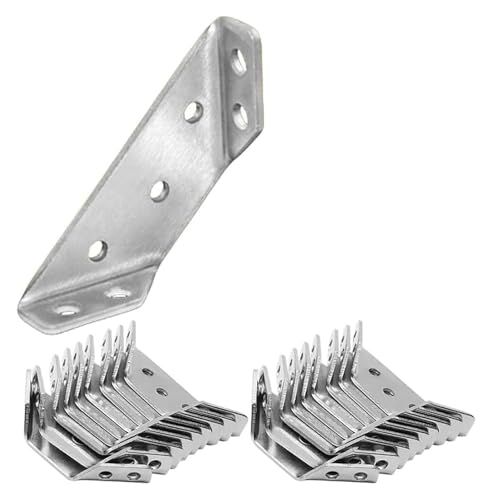 20 STÜCKE Universal-Eckverbinder for Möbel, Winkelbefestigungsverbinder Dreieck-Stützrahmen Eckhalterung aus Edelstahl von AQCDPJYU