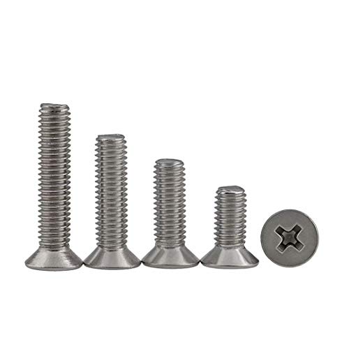 200 Stück M2 Edelstahl-Kreuzschlitzschrauben mit Flachrundkopf, selbstschneidende selbstbohrende Schrauben, Befestigungselemente for den Industriebau(M2*6) von AQCDPJYU