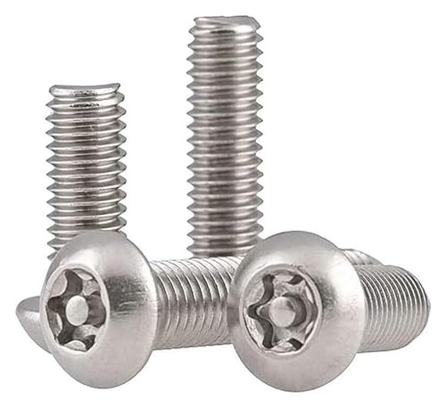 50 Stück M4 Diebstahlsicherungsschrauben 304 Edelstahlschrauben Torx Flachkopfschrauben Maschinenschrauben Sicherheitsschraube(M4*6mm) von AQCDPJYU