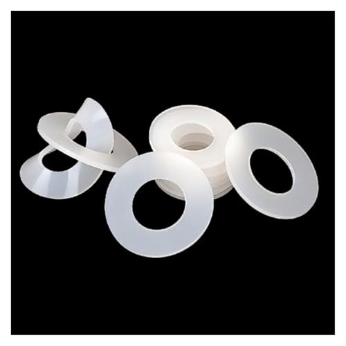 Durchsichtige Kunststoffscheiben, Dicke 1/1,5/2/3 mm, flache Silikondichtung, ID 3 4 6 8 10 mm, Silikon-Unterlegscheibe, 10 Stück(4mm x 10mm x 3mm) von AQCDPJYU