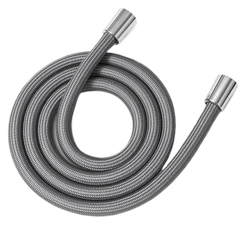 Duschschlauchanschluss, Handbrause GI/2 Duschschlauch Universalschnittstelle Badewanne Dusche(Grey 2meter) von AQCDPJYU