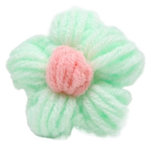Handgefertigte künstliche Blumen aus gestrickter Wolle, 10 Stück, handgestrickte Blütenblätter, DIY-Haarspange, Schmuckzubehör, Garn, gehäkelt, gewebt, künstliche Blumen, Heimdekoration(L) von AQCDPJYU
