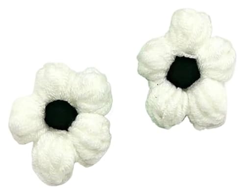 Handgefertigte künstliche Blumen aus gestrickter Wolle, 10 Stück, handgestrickte Blütenblätter, DIY-Haarspange, Schmuckzubehör, Garn, gehäkelt, gewebt, künstliche Blumen, Heimdekoration(P) von AQCDPJYU