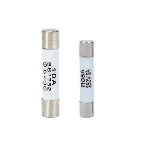 Keramische Haushalts-Netzsicherung, 10 Stück 5 x 20 mm 6 30 Flinke Rohrsicherungen 250 V 0, 1 2 3 4 8 15 25 A AMP-Sicherung(5x20,2A) von AQCDPJYU