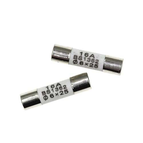 Keramische Haushalts-Netzsicherung, 10 Stück 6 x 25 mm Keramik-Versicherungsröhre 0,5 A 1 2 3 7 8 15 20 30 250 V RO57 Sicherung BS1362(10PCS 6A) von AQCDPJYU