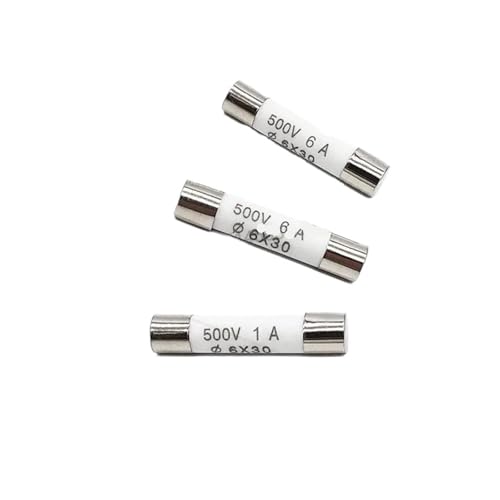 Keramische Haushalts-Netzsicherung, 5 Stück 6 * 30 mm Flink 500 V 0, A 1 2 3 8 10 15 20 25 × Sicherung Keramik(0.5A) von AQCDPJYU