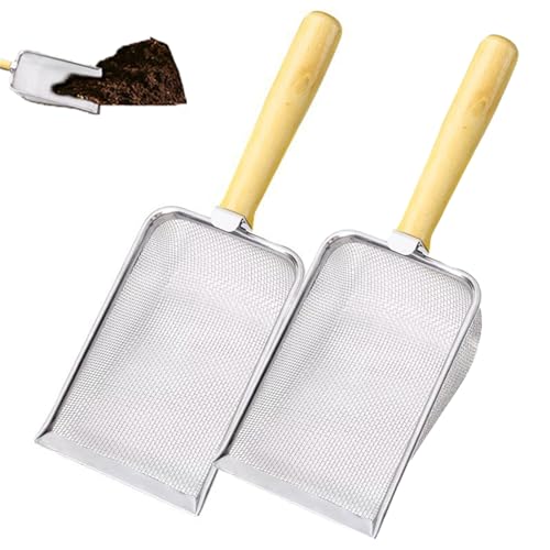 2 Stück Garten-Erdsieb, Kompostsieb mit Griff Gartensieb Erde, Multifuctional Gartensieb Erdsieb Tragbar Soil, Sandsieb, Sieb für Erde, Steine, Kompost, Unkraut, Sand, Schotter und Saatgut 2 Stück Garten-Erdsieb, Kompostsieb mit Griff Gartensieb Erde, Multifuctional Gartensieb Erdsieb Tragbar Soil, Sandsieb, Sieb für Erde, Steine, Kompost, Unkraut, Sand, Schotter und Saatgut von AQCQDQ