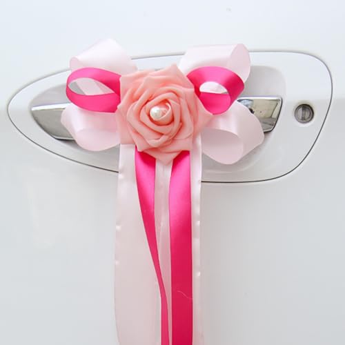 AQCQDQ Autoschleifen Seidenblume Hochzeit Simulation Blume, Autoschmuck künstliche Blume Rückspiegel Türgriffdekorationen Hochzeit Stuhl Zurück für Kirche Hochzeitsauto Brautwagen Deko (6 Stück,2) AQCQDQ Autoschleifen Seidenblume Hochzeit Simulation Blume, Autoschmuck künstliche Blume Rückspiegel Türgriffdekorationen Hochzeit Stuhl Zurück für Kirche Hochzeitsauto Brautwagen Deko (6 Stück,2) von AQCQDQ