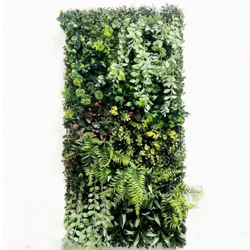 AQCQDQ Künstliche Pflanzenwand, 50 x 100 cm Outdoor Künstliche Hecke, PE, Künstliche Pflanzen Wie Echt, Simulierte Wandpflanze, Blumen Wanddekoration für Wandbegrünung (Kombination 1) von AQCQDQ