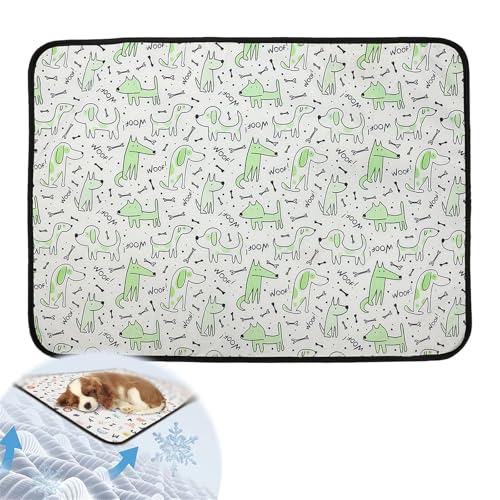 Kühldecke Für Hunde, Hundedecke Kühlend Hundekühlmatte Selbstkühlend Sommer Kühlkissen Für Hunde, Faltbar Waschbares Hundematte Für Zuhause Unterwegs Oder Im Auto (#A,70x50 cm) von AQCQDQ