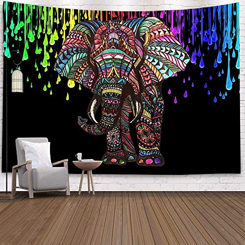 Personalisieren Elefanten Tapisserie Wandbehang Hexerei Wand Tuch Tapisserien Kunst Hippie Tapisserie Makramee Wandteppich (W)230×(H)180CM von AQHYCJT