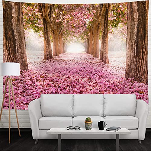 Personalisierte Landschaft Blume Baum Wandteppich Schlafzimmer Wandbehang Wandteppich Wald Zimmer Wohnkultur (W)200×(H)150CM von AQHYCJT