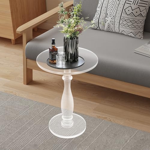 AQIFAND Moderner Acryl Beistelltisch Transparent Couchtisch Runder Sofatisch Endtisch für Wohnzimmer, Büro, Café, Apartment AQIFAND Moderner Acryl Beistelltisch Transparent Couchtisch Runder Sofatisch Endtisch für Wohnzimmer, Büro, Café, Apartment von AQIFAND
