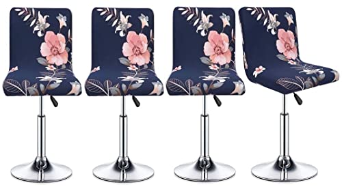 AQIGR 2/4 Stück Barhocker-Schonbezüge mit Rückenlehnenbezug Stretch Stuhlbezug für Kurze Drehstuhl Esszimmerstuhl Rückenlehne Barhocker Stuhl (Color : #30, Size : 4 Stück) von AQIGR
