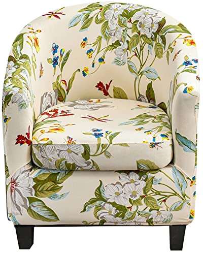 AQIGR 2-Teiliger Bezug für Wannensessel, Sesselhusse Sesselbezug Sesselschoner Sesselüberwurf Jacquard Elastisch Stretch Sofahusse Husse für Clubsessel Loungesessel Cocktailsessel (Color : #1) von AQIGR