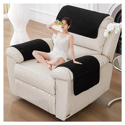 AQIGR Armlehnenschoner, Sesselschoner, Couch Kopfstützenbezug，für 1/2/3 Sitzer Schonbezüge Möbelschutz für Sofa, Stuhl (Color : #4, Size : 1 Seat/3 Piece Set) von AQIGR
