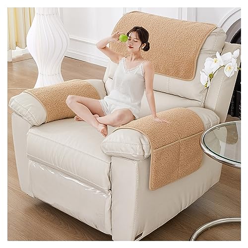 AQIGR Armlehnenschoner, Sesselschoner, Couch Kopfstützenbezug，für 1/2/3 Sitzer Schonbezüge Möbelschutz für Sofa, Stuhl (Color : #6, Size : 1 Seat/3 Piece Set) von AQIGR