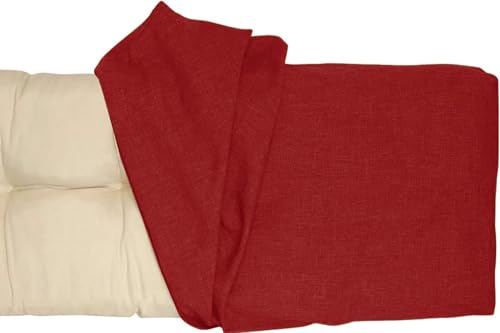 Bezug-Bankkissen Sitzkissen mit Reißverschluss Bezug für Sitzbank Waschbar Abnehmbar, Eckbank Auflagen Hussen für Innen Outdoor Fensterbank Couch(Burgund,150x40x8cm Thick) von AQIGR