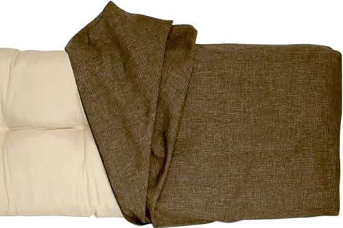Bezug-Bankkissen Sitzkissen mit Reißverschluss Bezug für Sitzbank Waschbar Abnehmbar, Eckbank Auflagen Hussen für Innen Outdoor Fensterbank Couch(Kaffee,55x55x8cm Thick) von AQIGR