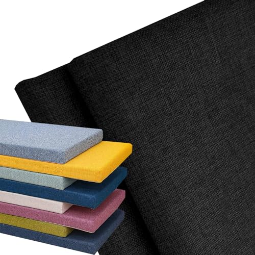 Bezug-Bankkissen Sitzkissen mit Reißverschluss Bezug für Sitzbank Waschbar Abnehmbar, Eckbank Auflagen Hussen für Innen Outdoor Fensterbank Couch(Schwarz,120x40x10cm Thick) von AQIGR