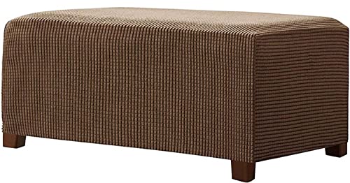 AQIGR Bezug Schonbezug für Hocker, Jacquard Quadratisch Hockerbezug, Hocker Husse für Fußhocker, Ottomane Überzug Maschinewaschbar Hockerabdeckung (Color : #13, Size : 75-105cm/29-41in) von AQIGR