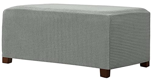 AQIGR Bezug Schonbezug für Hocker, Jacquard Quadratisch Hockerbezug, Hocker Husse für Fußhocker, Ottomane Überzug Maschinewaschbar Hockerabdeckung (Color : #2, Size : 75-105cm/29-41in) von AQIGR