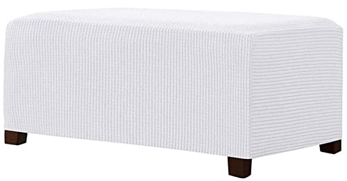 AQIGR Bezug Schonbezug für Hocker, Jacquard Quadratisch Hockerbezug, Hocker Husse für Fußhocker, Ottomane Überzug Maschinewaschbar Hockerabdeckung (Color : #3, Size : 130-160cm/51-62in) von AQIGR