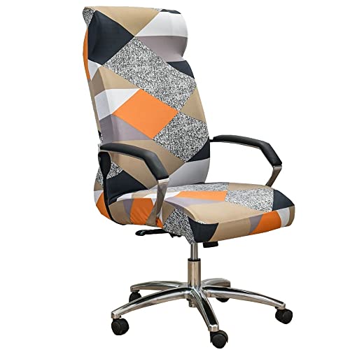 AQIGR Bezug für Bürostuhl Bürostuhl-Bezug Abnehmbare Elastische Universal Stretch Stuhlhussen Stuhlbezug Computer Stuhl Schreibtischstuhl Drehstuhl Office Chair Abdeckungen Hussen von AQIGR
