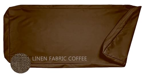 AQIGR Gartenstuhl Sitzkissenbezug 8cm Dicke Leinenstoff Bezug mit Reißverschluss - rutschfeste Ersatzkissenhülle für Eckige Küchen-/Esszimmer-/Sofakissen(Kaffee,60x30x8cm) von AQIGR