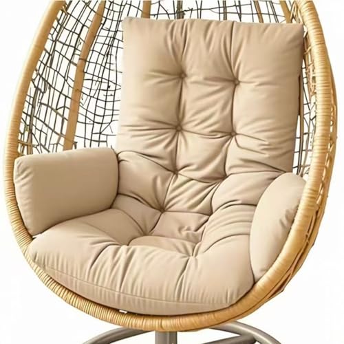 AQIGR Hängesessel Kissen, Garten Polster, Auflage für Hängeschaukel, Hängekorb Sitzkissen, Waschbar Schaukelstuhl Sitzkissen Hängestuhl Sitzauflage(Khaki) von AQIGR