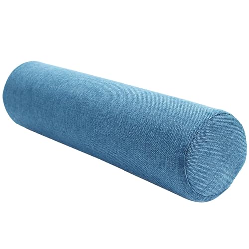 AQIGR Kissenrolle Nackenkissen Nackenrollenkissen Kissen Rolle, Unterstützung Rückenkissen Bolster Kissen für Hals, Beine, Rücken, Bett(Blue,20x70cm) von AQIGR