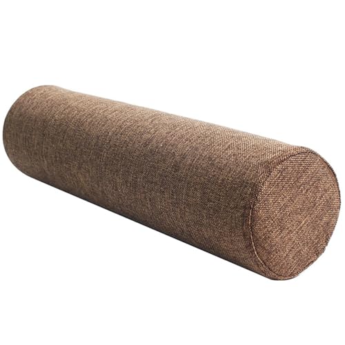 AQIGR Kissenrolle Nackenkissen Nackenrollenkissen Kissen Rolle, Unterstützung Rückenkissen Bolster Kissen für Hals, Beine, Rücken, Bett(Brown,20x50cm) von AQIGR