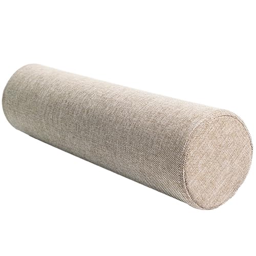 AQIGR Kissenrolle Nackenkissen Nackenrollenkissen Kissen Rolle, Unterstützung Rückenkissen Bolster Kissen für Hals, Beine, Rücken, Bett(Khaki,15x90cm) von AQIGR