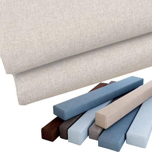 AQIGR Leinen Spaltfüller Bezug mit Reißverschluss, Bezug-Bankkissen für Bettlückenfüller Bettbrücke Matratzenverlängerung Verbindungsstück Füller, Nur 1 Rechteckige Bezug(Beige,120x10x15cm) von AQIGR