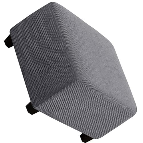 AQIGR Quadratischer Stretch-Fußhocker-Abdeckung, Ottomane-Abdeckung, Schonbezug Ottoman-Bezug 50×50/60×60/80×80 cm Rechteckiger, Rutschfester Hocker-Sofabezug mit elastischer Unterseite von AQIGR