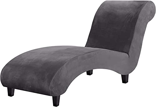 AQIGR Samt Chaise Luxus Chaise Bezug Für Chaiselongue Chaise Lounge Cover Liegesessel Stuhlbezug Elastische Relaxliege Deluxe Stuhlbezüge (Color : A) von AQIGR