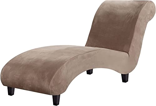 AQIGR Samt Chaise Luxus Chaise Bezug Für Chaiselongue Chaise Lounge Cover Liegesessel Stuhlbezug Elastische Relaxliege Deluxe Stuhlbezüge (Color : F) von AQIGR