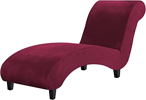 AQIGR Samt Chaise Luxus Chaise Bezug Für Chaiselongue Chaise Lounge Cover Liegesessel Stuhlbezug Elastische Relaxliege Deluxe Stuhlbezüge (Color : L) von AQIGR