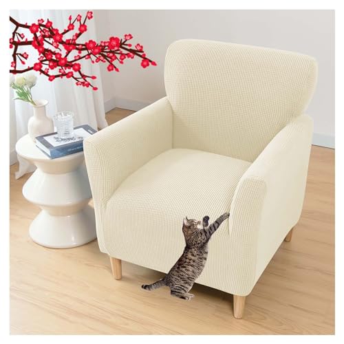 AQIGR Sesselbezug Stretch Sesselhusse, Sofaüberzug Clubsessel Sessel Bezug Cocktailsessel Armchair Sesselhussen mit Armlehne Hussen für Sessel für Eine Einfache Reinigung (Color : A8) von AQIGR