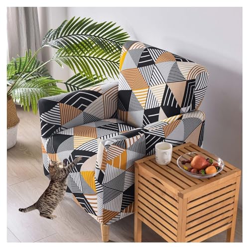 AQIGR Sesselbezug Stretch Sesselhusse, Sofaüberzug Clubsessel Sessel Bezug Cocktailsessel Armchair Sesselhussen mit Armlehne Hussen für Sessel für Eine Einfache Reinigung (Color : C5) von AQIGR